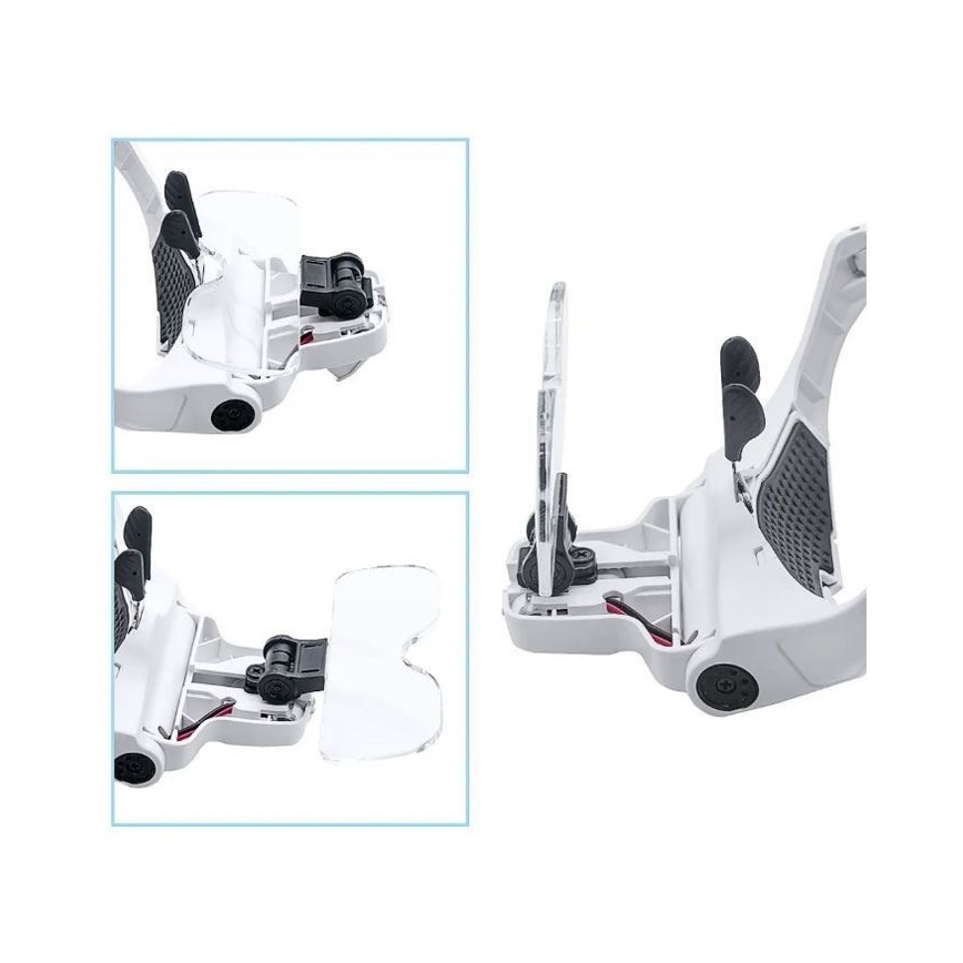 Stirnlupe mit LED-Beleuchtung 2xLED/3xAAA