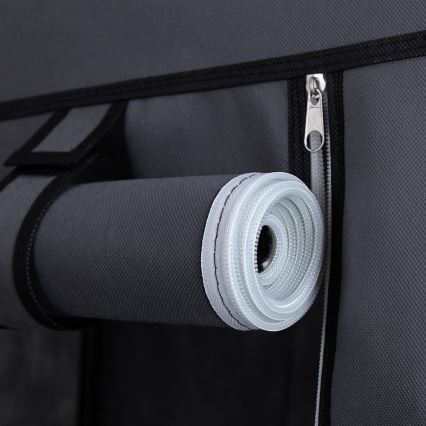 Stoff-Kleiderschrank mit Regalböden und Kleiderstange MATIS 110x175 cm grau