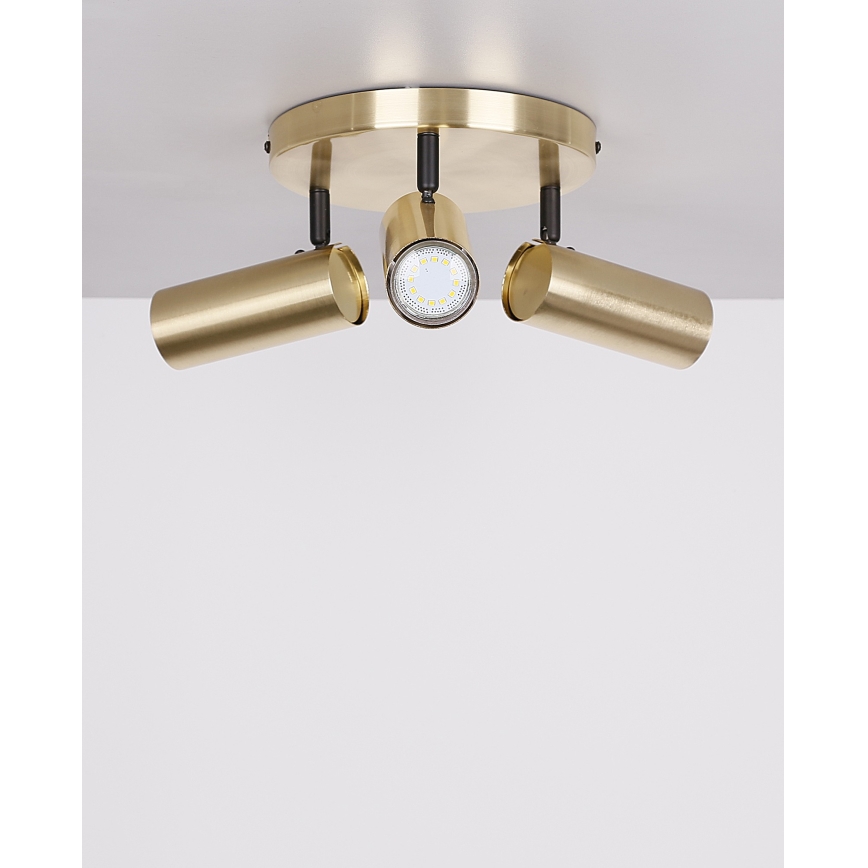 Strahler COLLY 3xGU10/15W/230V golden