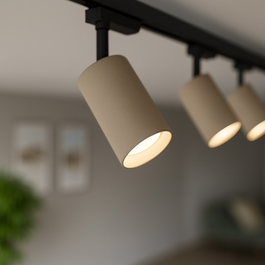 Strahler für 1-phasiges Schienensystem PIPE 1xGU10/10W/230V beige