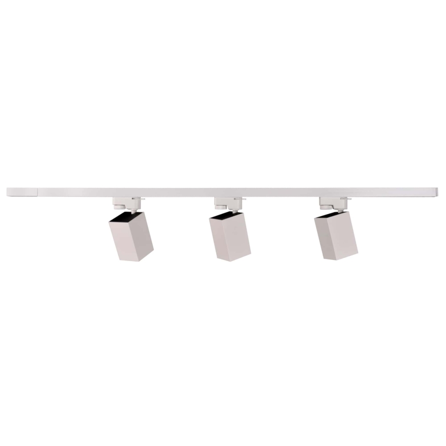 Strahler für Schienensystem SQUARE 3xGU10/10W/230V + 1 m Schienensystem weiß