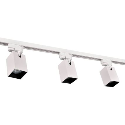 Strahler für Schienensystem SQUARE 3xGU10/10W/230V + 1 m Schienensystem weiß