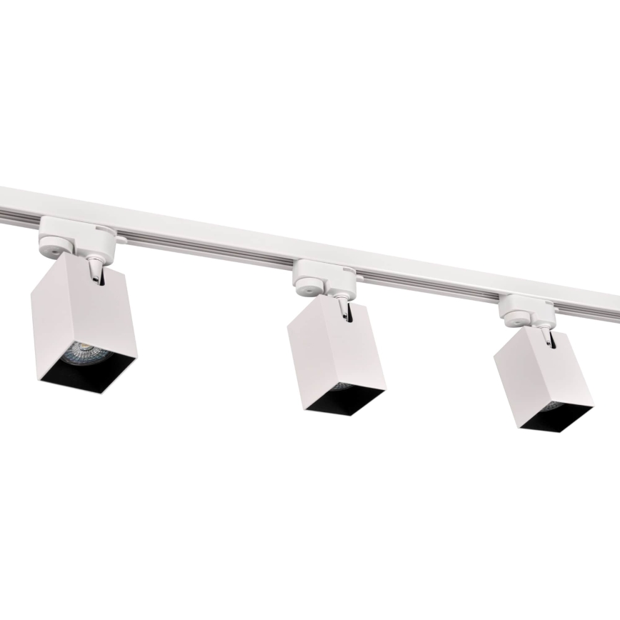 Strahler für Schienensystem SQUARE 3xGU10/10W/230V + 1 m Schienensystem weiß