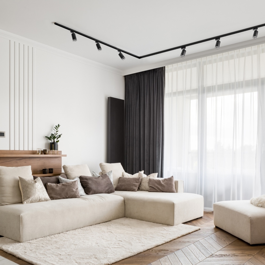 Strahler in Schienensystem 4xGU10/25W/230V 2 m schwarz