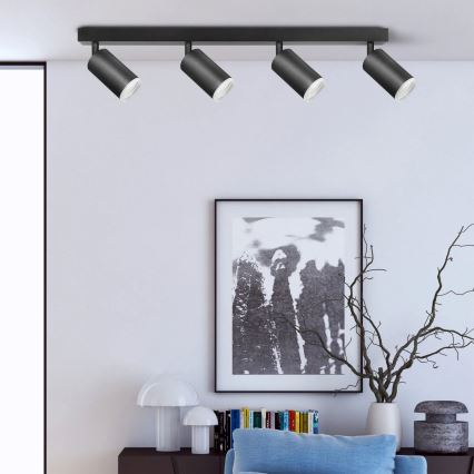 Strahler LONDON 4xGU10/10W/230V schwarz