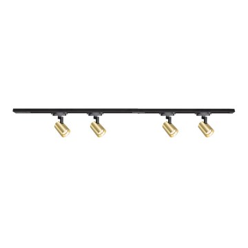 Strahler mit Schienensystem VOLF 4xGU10/10W/230V golden/schwarz