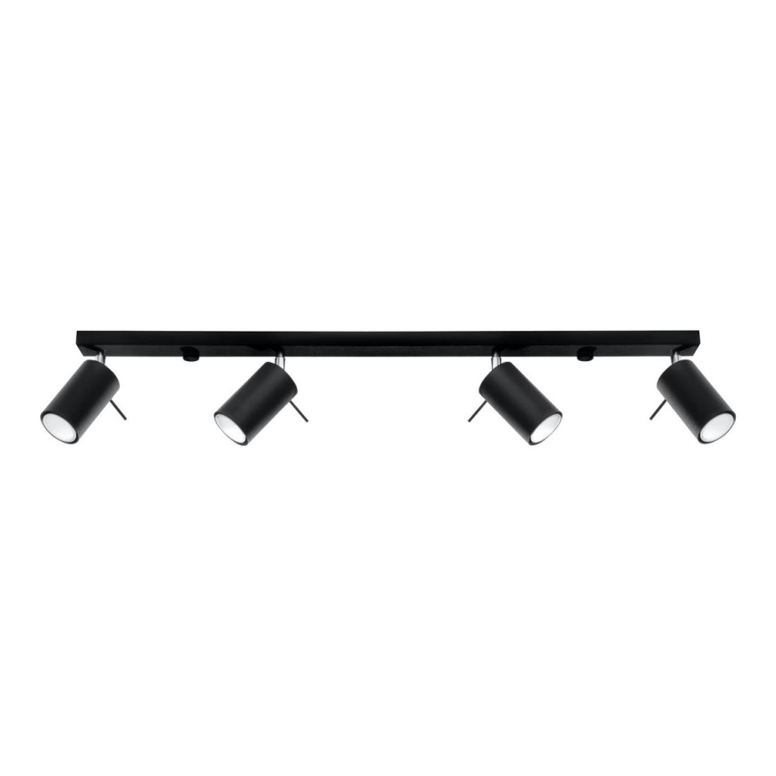 Strahler RING 4L 4xGU10/10W/230V schwarz