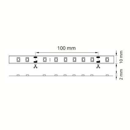 Striscia LED 5m LED/45W/12V IP65 bianco