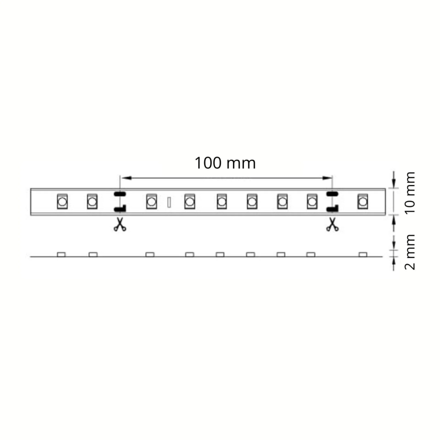 Striscia LED 5m LED/45W/12V IP65 bianco