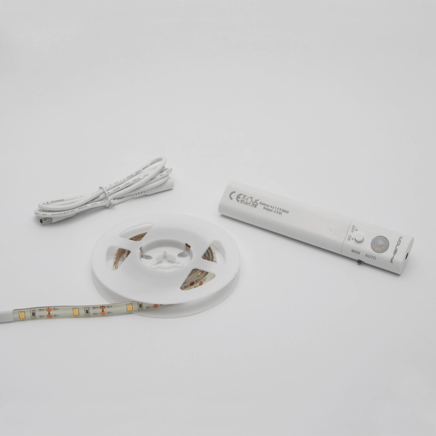 Striscia LED con sensore di movimento 1m LED/2,4W/6V 3000K