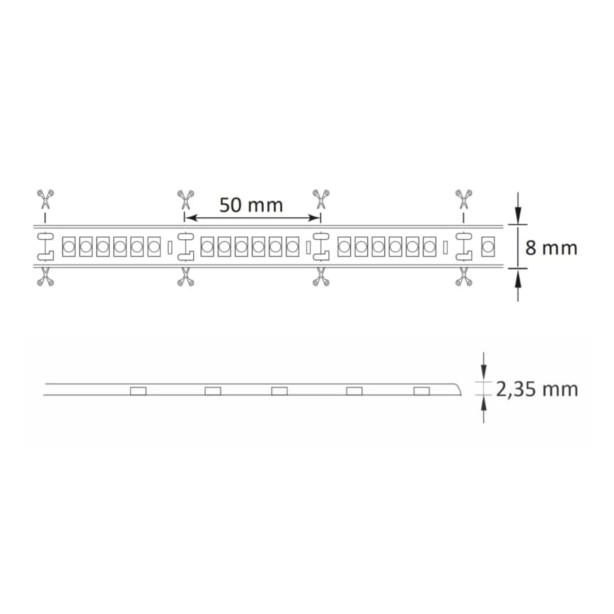 Striscia LED da esterno 3m LED/23W/24V/230V 4000K IP65