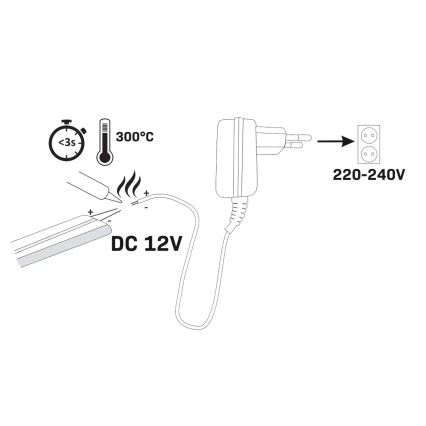 Striscia LED NEON 5 m LED/27W/12V IP65 blu