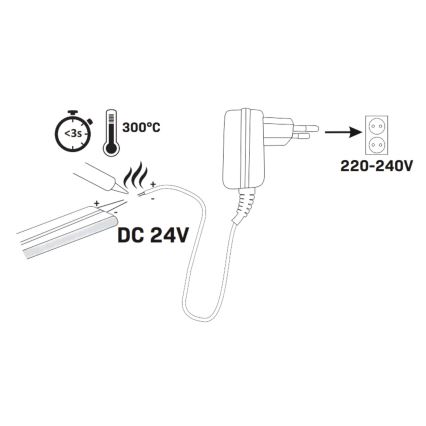 Striscia LED NEON 5m LED/40W/24V arancione IP65