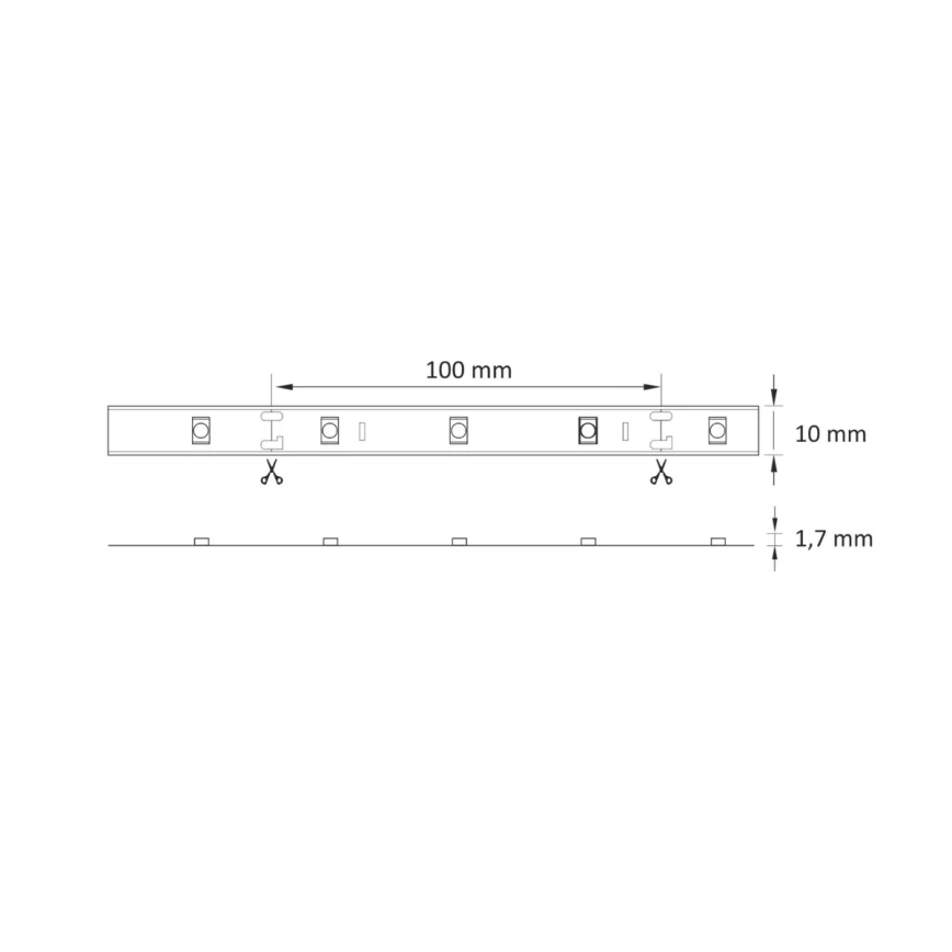 Striscia LED RGB dimmerabile 5m LED/18W/12V IP20 + T