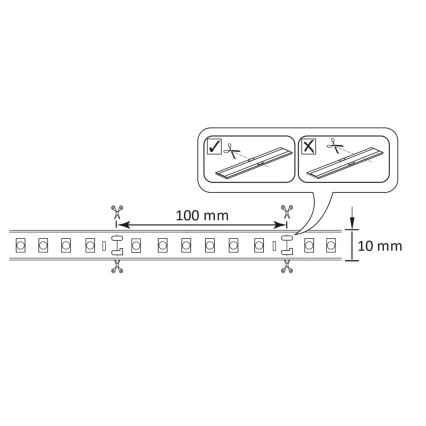 Striscia LED RGBW Dimmerabile 5m LED/24W/12V IP65