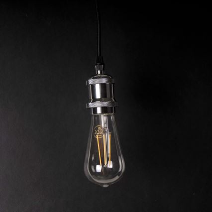Stromkabel 1xE27/20W/230V glänzendes Chrom