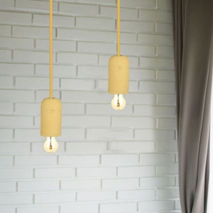 Stromkabel 1xE27/60W/230V Beton/beige