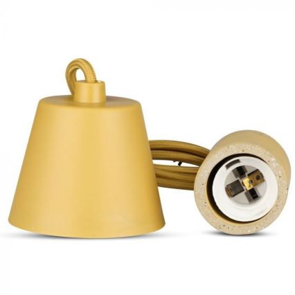Stromkabel 1xE27/60W/230V Beton/beige
