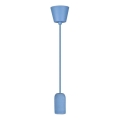 Stromkabel 1xE27/60W/230V Beton/blau