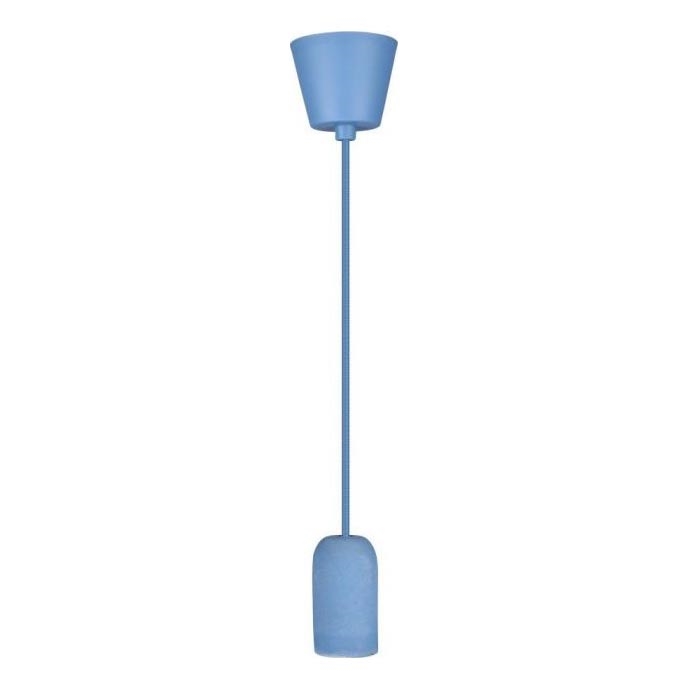 Stromkabel 1xE27/60W/230V Beton/blau