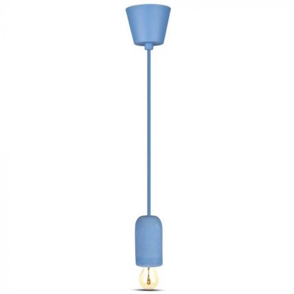 Stromkabel 1xE27/60W/230V Beton/blau