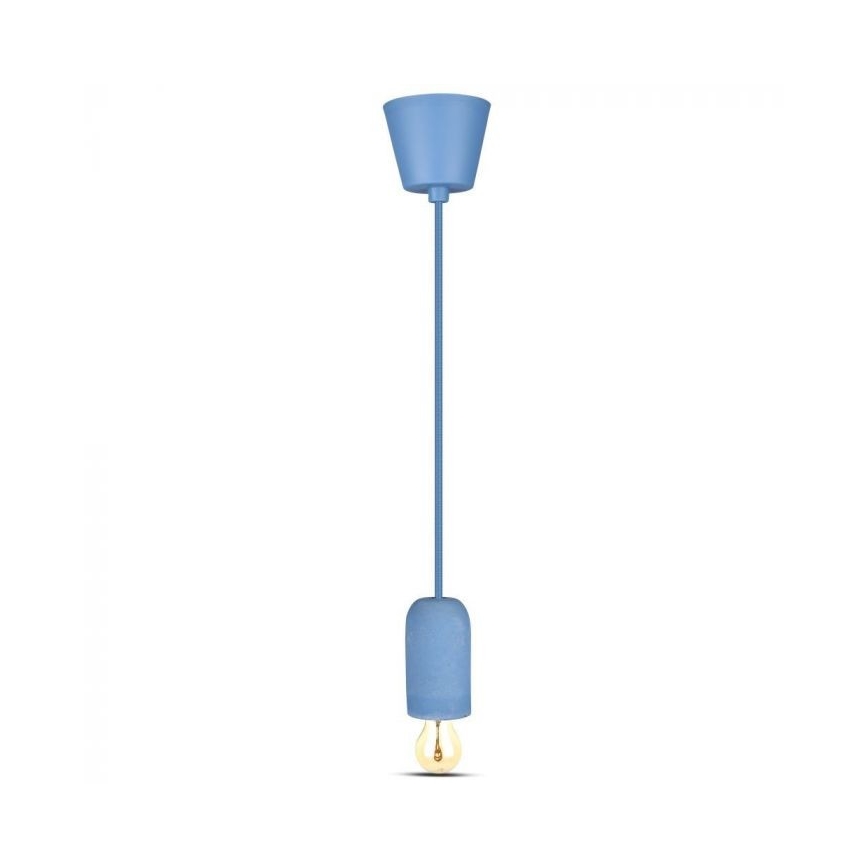 Stromkabel 1xE27/60W/230V Beton/blau