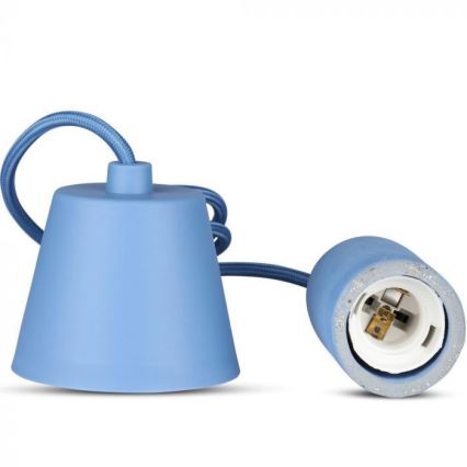Stromkabel 1xE27/60W/230V Beton/blau