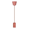 Stromkabel 1xE27/60W/230V Beton/rot