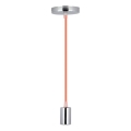 Stromkabel 1xE27/60W/230V orange/glänzendes Chrom