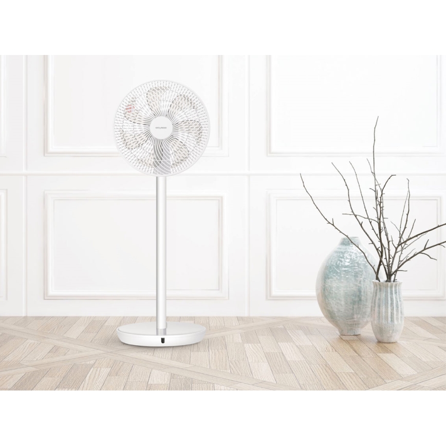 Stylies - Ventilatore da pavimento TUKAN 60 cm 25W/230V Bianco