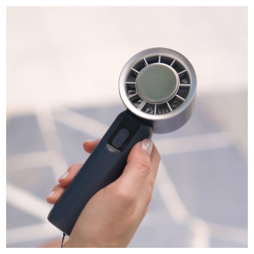 Stylies - Ventilatore portatile ricaricabile LACERTI 8W/5V 3000 mAh blu