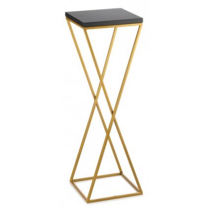 Support pot de fleur LOFT 70x24 cm doré/noir