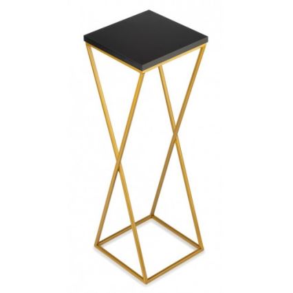 Support pot de fleur LOFT 70x24 cm doré/noir