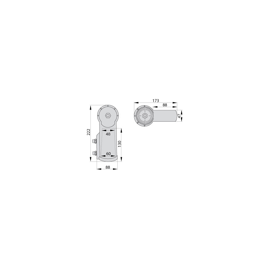 Support pour lampadaire gris IP44