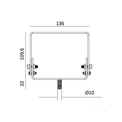 Support pour luminaire industriel HIGHBAY, noir