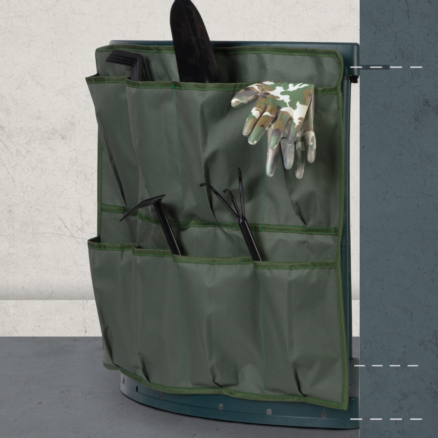 Supporto angolare per attrezzi da giardino 43x43x59 cm verde