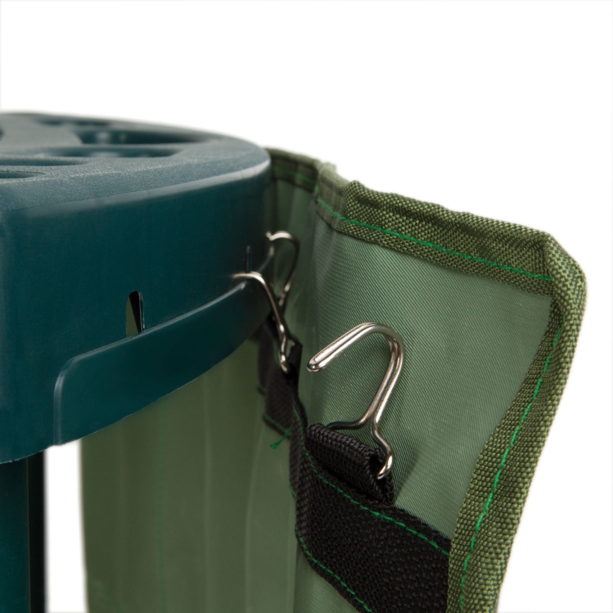 Supporto angolare per attrezzi da giardino 43x43x59 cm verde