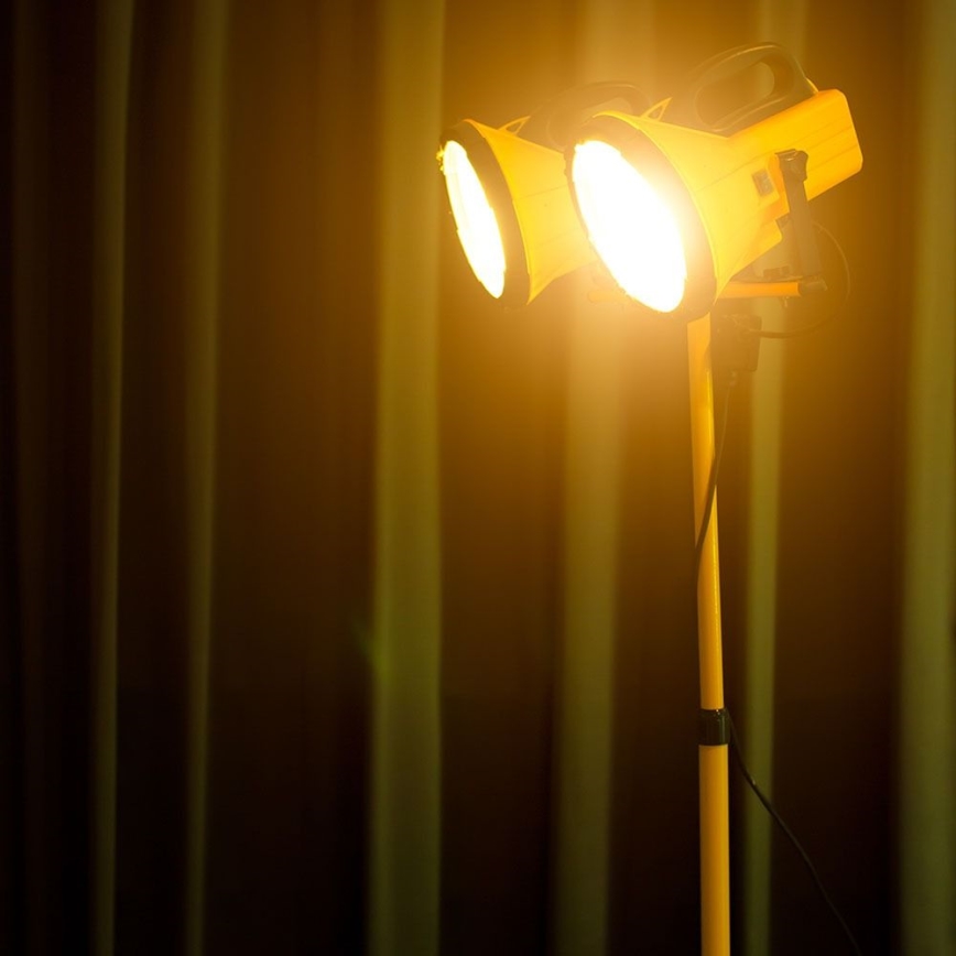 Supporto per faretti 180 cm giallo