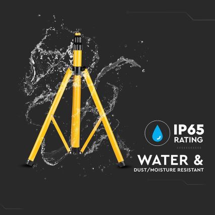 Supporto per faretti 180 cm giallo