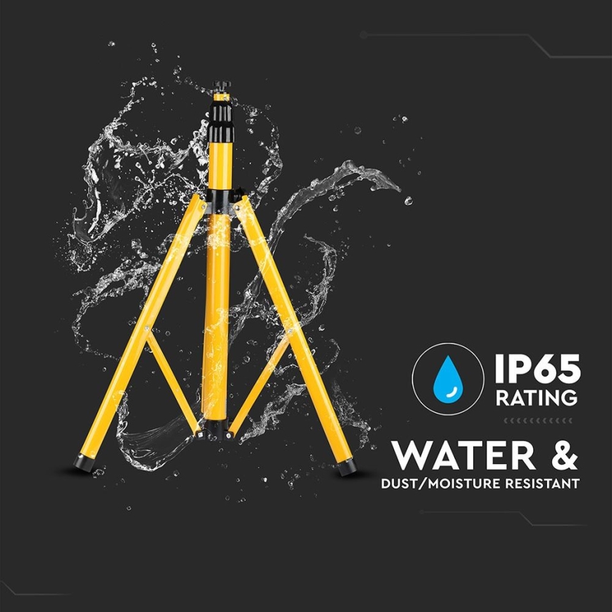 Supporto per faretti 180 cm giallo