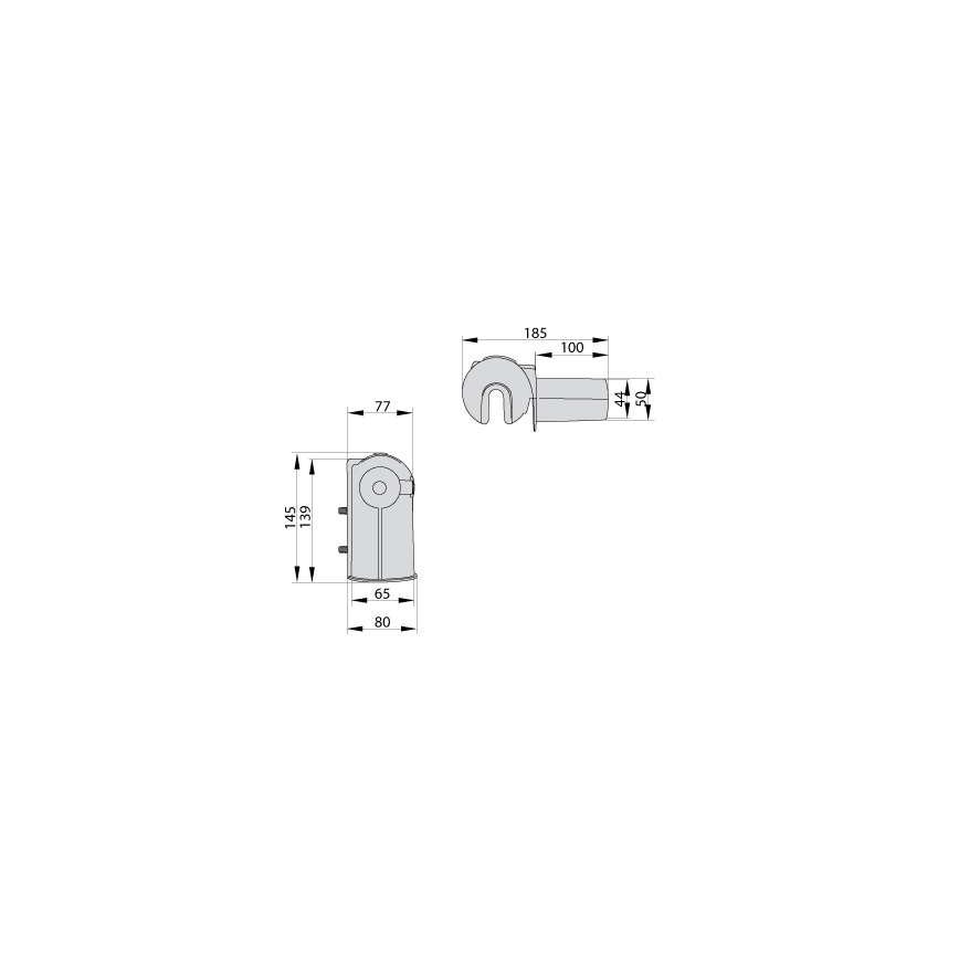 Supporto regolabile per lampione stradale IP44, per diametro 53-60 mm, grigio