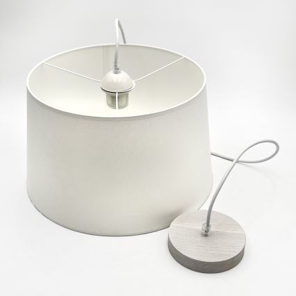 Suspension à câble AIDA 1xE27/60W/230V Ø 35 cm chêne/blanc