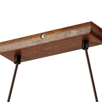 Suspension à câble AIDA, 2x E27/60 W/230 V, Ø 35 cm, chêne/noyer