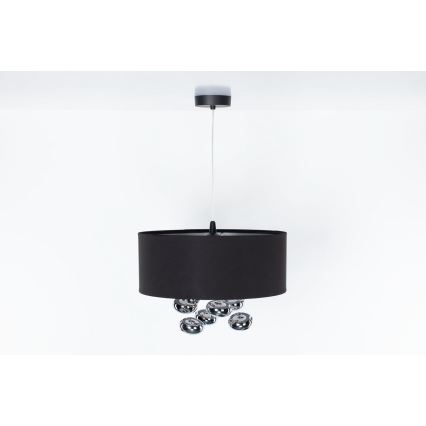 Suspension à câble BUBBLE 1xE27/60W/230V, Ø 50 cm, noir
