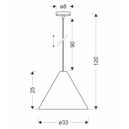 Suspension à câble CONO 1xE27/40W/230V – placage en ébène