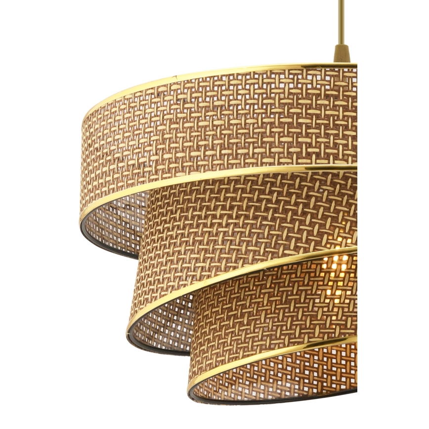 Suspension à câble COUPER 1xE27/60W/230V brun/doré