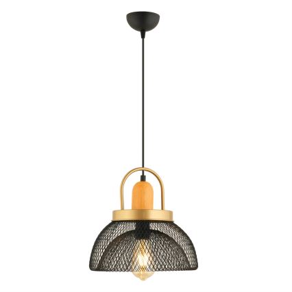 Suspension à câble MONZA 1xE27/40W/230V Ø 29 cm noir/doré