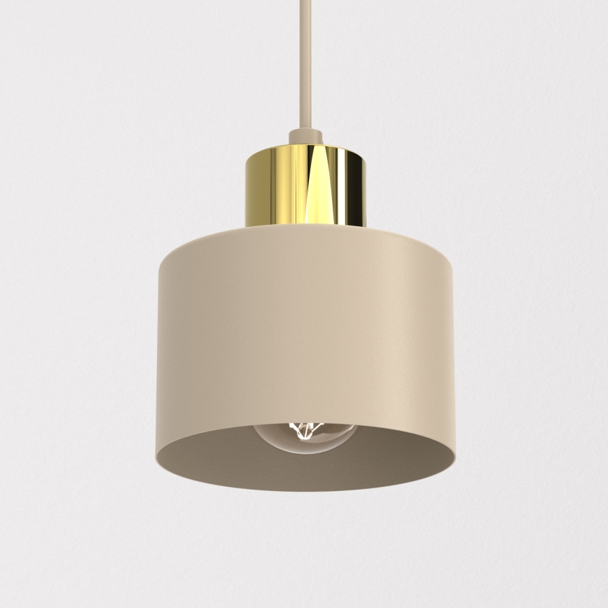 Suspension à câble PARKLA 1xE27/15W/230V beige/doré