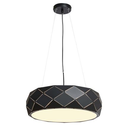 Suspension à câble REUS 3xE27/40W/230V Ø 47 cm noire