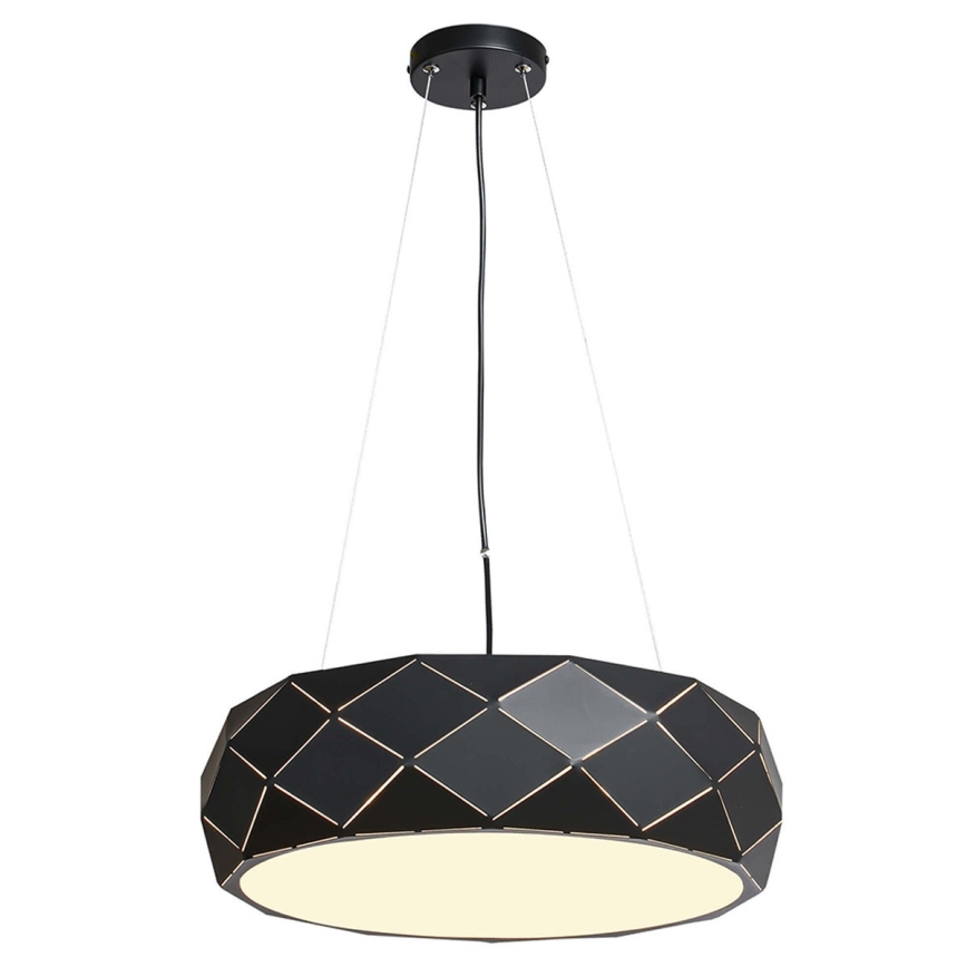 Suspension à câble REUS 3xE27/40W/230V Ø 47 cm noire